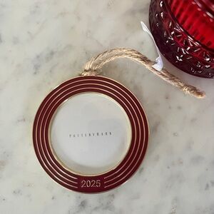 Pottery Barn 2025 Frame Ornament - RED